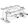 LAGRANGE Dispositivo per raclette 6 persone, padelle in ceramica (formula senza PFAS), 750 W, vassoi in vetro, piano superiore smontabile, supporto padella integrato, design pulito, pulsante on/off