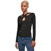 Urban Classics Damen Ladies Crossed Cut out Longsleeve