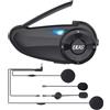 Dripio Auricolare Bluetooth per caschi da moto, Bluetooth 5.1, impermeabile, supporta fino a 7 motociclisti, confezione singola