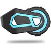 Dripio Auricolare Bluetooth per caschi da moto, modello TMAX-Pro, per un massimo di 6 motociclisti, con una portata di 1200 metri