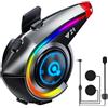 Dripio Auricolare Bluetooth 5.4 per casco da moto, con cancellazione del rumore, colore nero