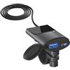 Dripio Caricabatterie da auto ultraleggero con porta USB 12V, compatibile con PD+QC3.0, impermeabile