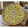 Generico Piatto rotondo in ceramica siciliana giallo e verde di santo stefano di camastra decorata a mano Gianluca Art 12