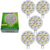 Trango Set di 5 lampadine LED G415-2,5 * 5 attacco G4 per sostituzione lampadine alogene G4 MR16 12 volt AC/DC - 2,5 watt 250 lumen 3000K bianco caldo, faretti da incasso, luci da incasso, plafoniere