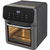 HIKUUER Friggitrice ad aria calda, 10 l, 1350 W, con finestra e touch screen LED | Circolazione dell'aria calda 5D, 80-200 °C e timer fino a 60 minuti, per carne, pesce, verdure, patatine fritte e pasticceria