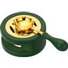 PATIKIL Cera Tenuta Kit Cera Tenuta Riscaldatore con Fusione Scuro Verde | Cucchiaio Retro Fondere Forno Pentola Stufa Strumento, per Cera Sigillo Perline Timbro Lettera Busta