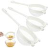 Apojgitn 3 colini in plastica per kefir, setaccio fine per capelli, da cucina, con manico in plastica, setaccio a rete di nylon ultra fine, per succhi, latte, caffè, 3 misure