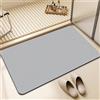 Odot Tappeto Bagno Antiscivolo Diatomite Colore Macaron, Lavabile Assorbente Asciugatura Rapida Tappetino in Microfibra Tappetino da Bagno per Doccia Ingresso Cucina (Grigio,80x120cm)