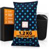 PVBCTCSID Deumidificatore Auto XXL, Cuscino Assorbiumidità 1,2 kg Riutilizzabile con Indicatore e Tappetino Antiscivolo, contro Vetri Appannati e Condensa, Auto Camper Armadio