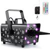 HAKUTA Macchina da neve, Hakuta 800 W con 8 luci LED RGB, 13 colori di illuminazione a LED e 2 telecomandi, perfetta per Halloween, Natale, matrimoni, feste e DJ Stage