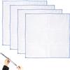 FerraDrend Set di 4 Panno Pulizia Flauto in Morbido Cotone Riutilizzabile(30×30cm) | Panno Pulizia Strumenti Musicali,Antigraffio e Assorbente,Portatile,per Vari Strumenti Musicali e Pulizia Quotidiana(Bianco)