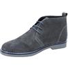 AK collezioni Scarpe polacchine uomo grigio casual artigianali in pelle camoscio 100% made in Italy