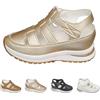 Generic Sandali da donna con zeppa e plateau, traspiranti, con plateau, sandali estivi con plateau da donna, sandali chiusi con cinturino regolabile