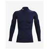 Under Armour T-Shirt Under Armour ColdGear Compression Mock manica lunga blu navy - L