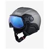 Cairn Casco Cairn Helios Leather grigio con lente fotocromatica Evolight NXT blu - 53-55