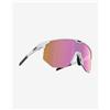 Bliz Occhiali Bliz Fusion bianco con lenti rosa