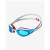 Speedo Occhialini Speedo Fastskin Hyper Elite bianco e blu con lenti trasparenti blu