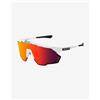 Scicon Occhiali Scicon Aeroshade Kunken bianco con lenti multispecchio rosso