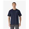 Patagonia T-shirt Patagonia P-6 Logo Responsibili-Tee manica corta blu scuro bianco - M