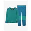 Helly Hansen Tuta Helly Hansen LIFA Merino verde turchese blu per bambini - 2
