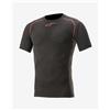 alpinestars T-shirt termica Alpinestars Tech manica corta nero rosso - XS-S