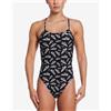Nike Swim Costume Nike Swim Performance Practice Cutout One Piece nero bianco donna - 38