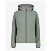 CMP Giacca con cappuccio CMP Full Zip Hood Softshell verde grigiastro donna - XXS