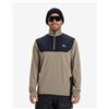 Quiksilver Maglia Quiksilver Early Start half zip manica lunga marrone chiaro nero - M