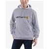 Carhartt Felpa con cappuccio Carhartt Signature Logo grigia - M