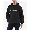 Carhartt Felpa con cappuccio Carhartt Signature Logo nero puro - L