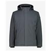 CMP Giacca con cappuccio CMP Snaps Hood Softshell grigio cemento - 48