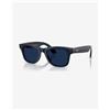 Ray-Ban Occhiali Ray-Ban Meta Wayfarer Large Shiny Cosmic Blue con lenti Clear Sapphire Transitions fotocromatiche - M