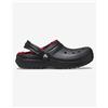Crocs Classic Lined Buff Check Clog nero rosso per bambini - 28-29
