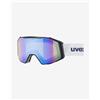 Uvex Maschera Uvex Gravity FM nero opaco con lente specchiata Mirror Blue