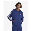 Adidas Giacca con cappuccio adidas Essentials French Terry 3 strisce blu scuro - S
