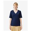 Lacoste T-shirt Lacoste V Neck Logo manica corta blu marino donna - 34