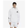 Adidas Felpa con cappuccio adidas Z.N.E. Full Zip bianco puro - S