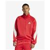 Adidas Felpa adidas Stadium Full Zip rosso bianco - XXL