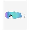 Oakley Occhiali Oakley Cybr Zero Polished White con lente Prizm Sapphire
