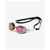 Arena Occhialini da nuoto Arena Cobra Edge bianco nero con lenti specchiate viola.