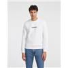 Guess Felpa Guess Logo Embroider bianco nero - L