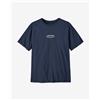 Patagonia T-shirt Patagonia 95 Oval Logo manica corta blu scuro - S