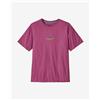 Patagonia T-shirt Patagonia 95 Oval Logo rosa manica corta - L
