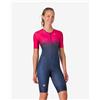 Castelli Body triathlon Castelli Core Tri manica corta fucsia blu navy donna - M