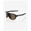 100 Percent Occhiali 100% S2 nero opaco con lente a specchio Soft Gold