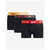 Nike Fitness Boxer Nike Trunk Logo nero rosso arancione (3 unità) - S