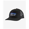 Patagonia Cappellino Patagonia P-6 Logo Trucker nero logo bianco