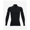 Under Armour T-Shirt Under Armour ColdGear Compression Mock manica lunga nero bianco - S