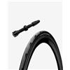 SpeedSix Pack copertone da strada Continental Grand Prix 5000 S Tubeless Ready pieghevole + Valvola Tubeless SpeedSix 80 mm 1 foro - 700x25