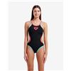 Arena Costume da bagno Arena One Double Cross Back nero rosso turchese donna - 36